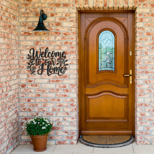 Welcome To Our Home Metal Sign