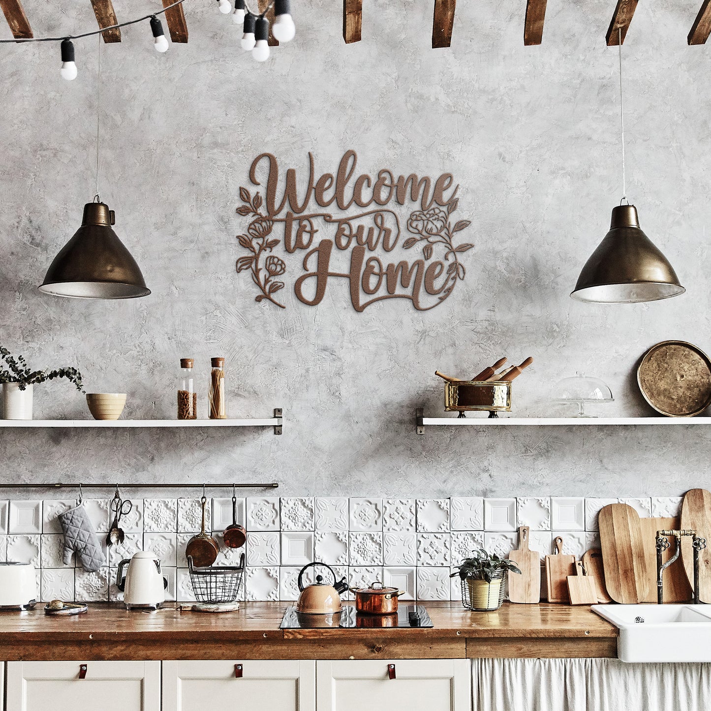 18-gauge steel welcome sign with multiple color and size options
