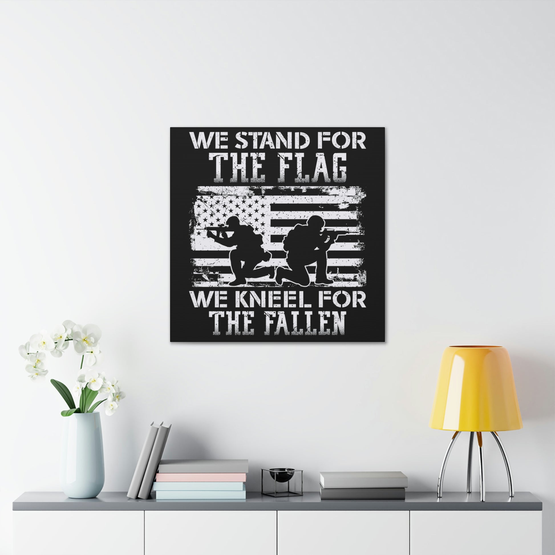 "We Stand, We Kneel" Flag Canvas Wall Art - Weave Got Gifts - Unique Gifts You Won’t Find Anywhere Else!