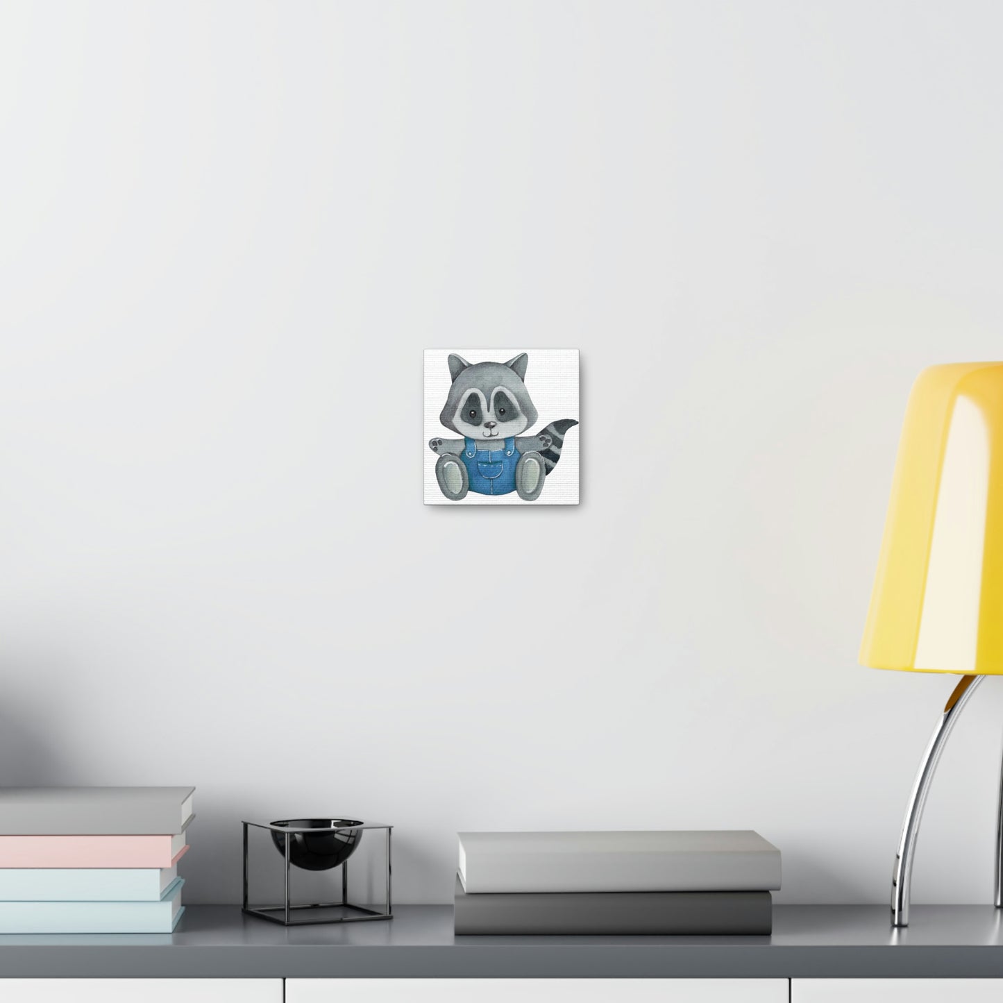 Baby boy room decor with woodland animal art
