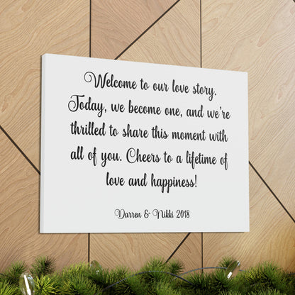 "Our Love Story" Custom Wall Art - Weave Got Gifts - Unique Gifts You Won’t Find Anywhere Else!