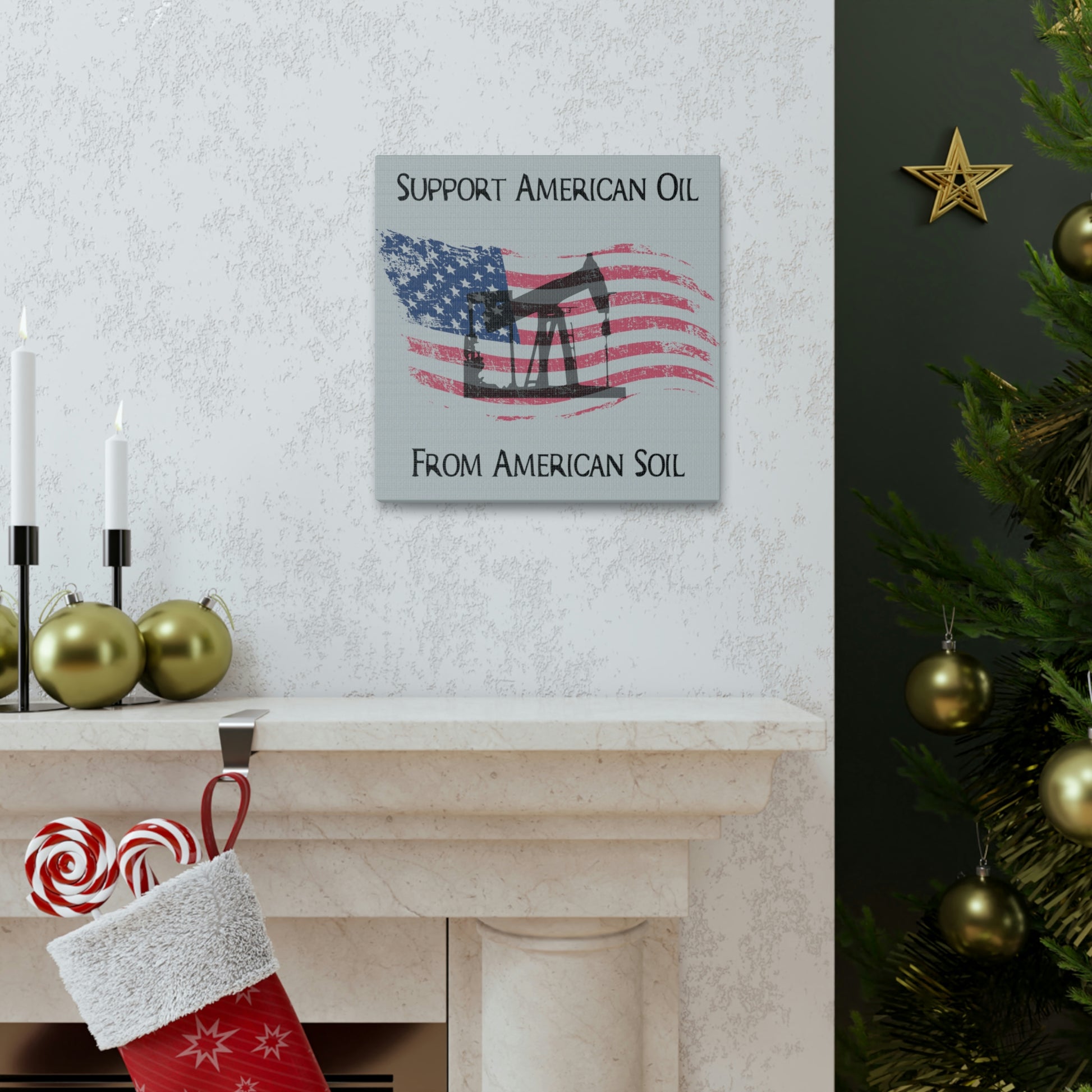 “American Oil, American Soil” Canvas Wall Art - Weave Got Gifts - Unique Gifts You Won’t Find Anywhere Else!