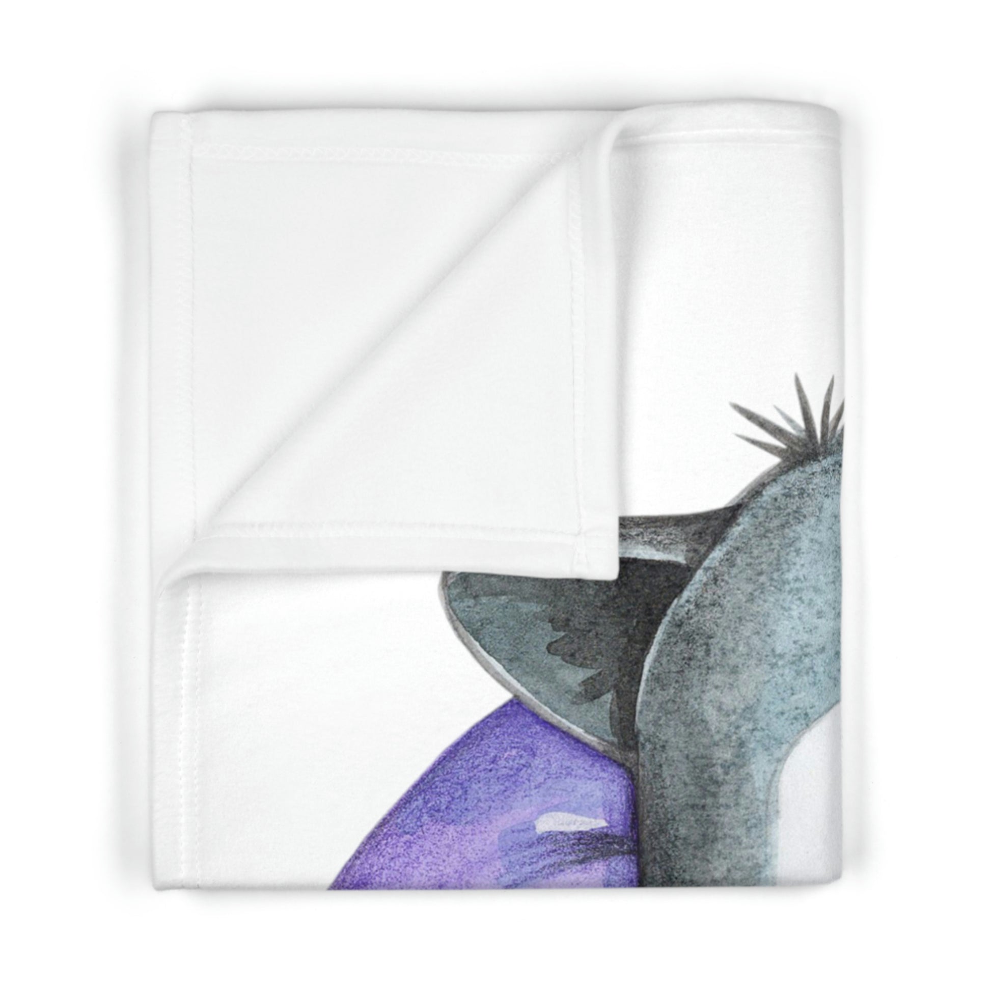 30x40 baby blanket with sleepy raccoon in pajamas
