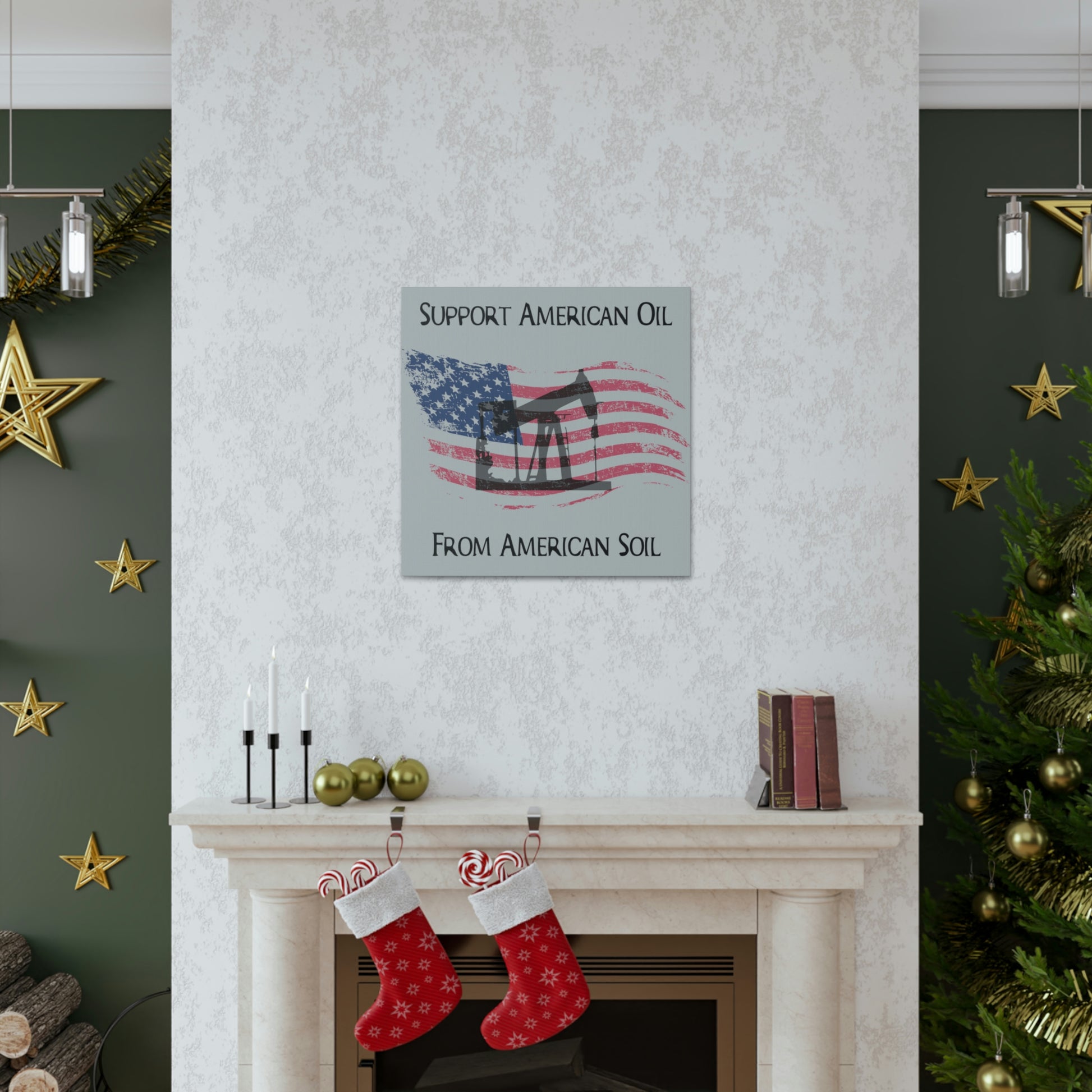 “American Oil, American Soil” Canvas Wall Art - Weave Got Gifts - Unique Gifts You Won’t Find Anywhere Else!