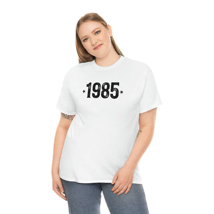 Unisex 1985 birthday year t-shirt, ideal for gift-giving and personal wear