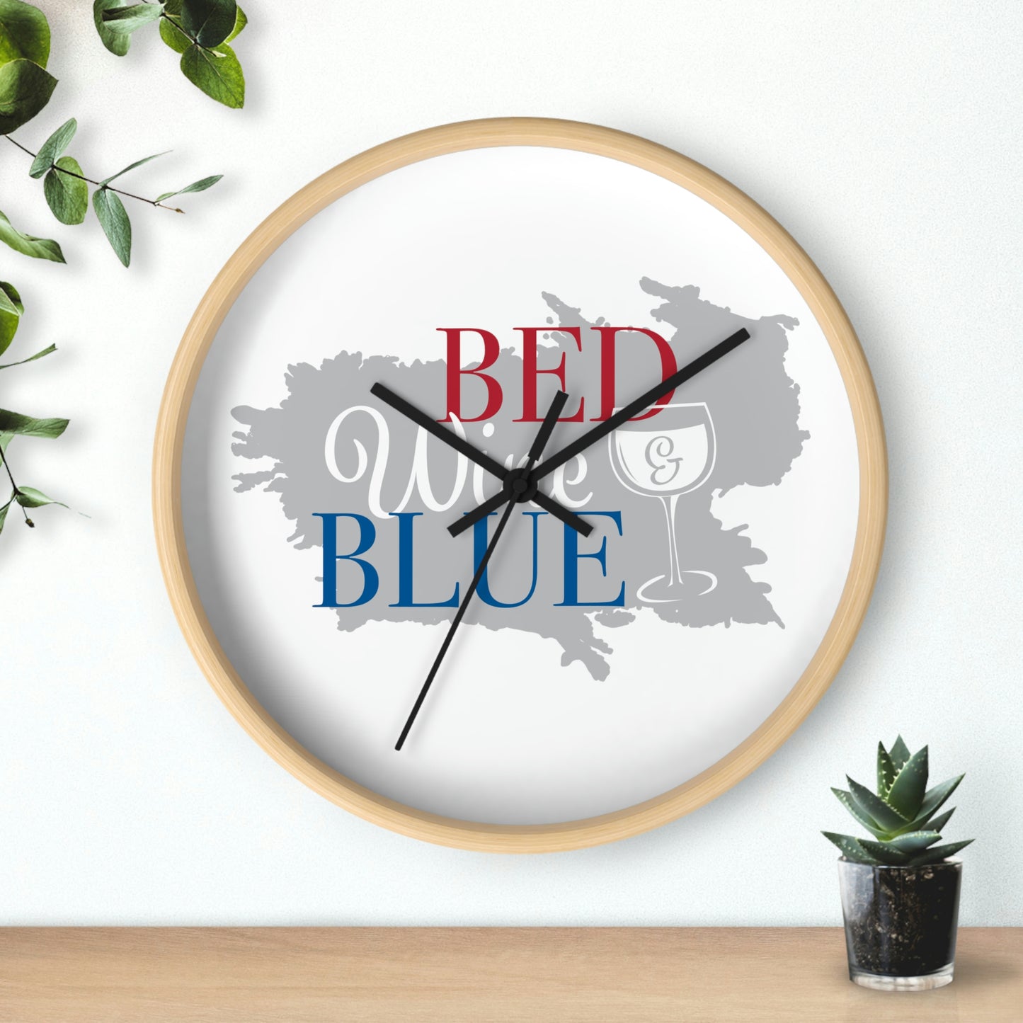 "Red, Wine & Blue" Clock - Weave Got Gifts - Unique Gifts You Won’t Find Anywhere Else!