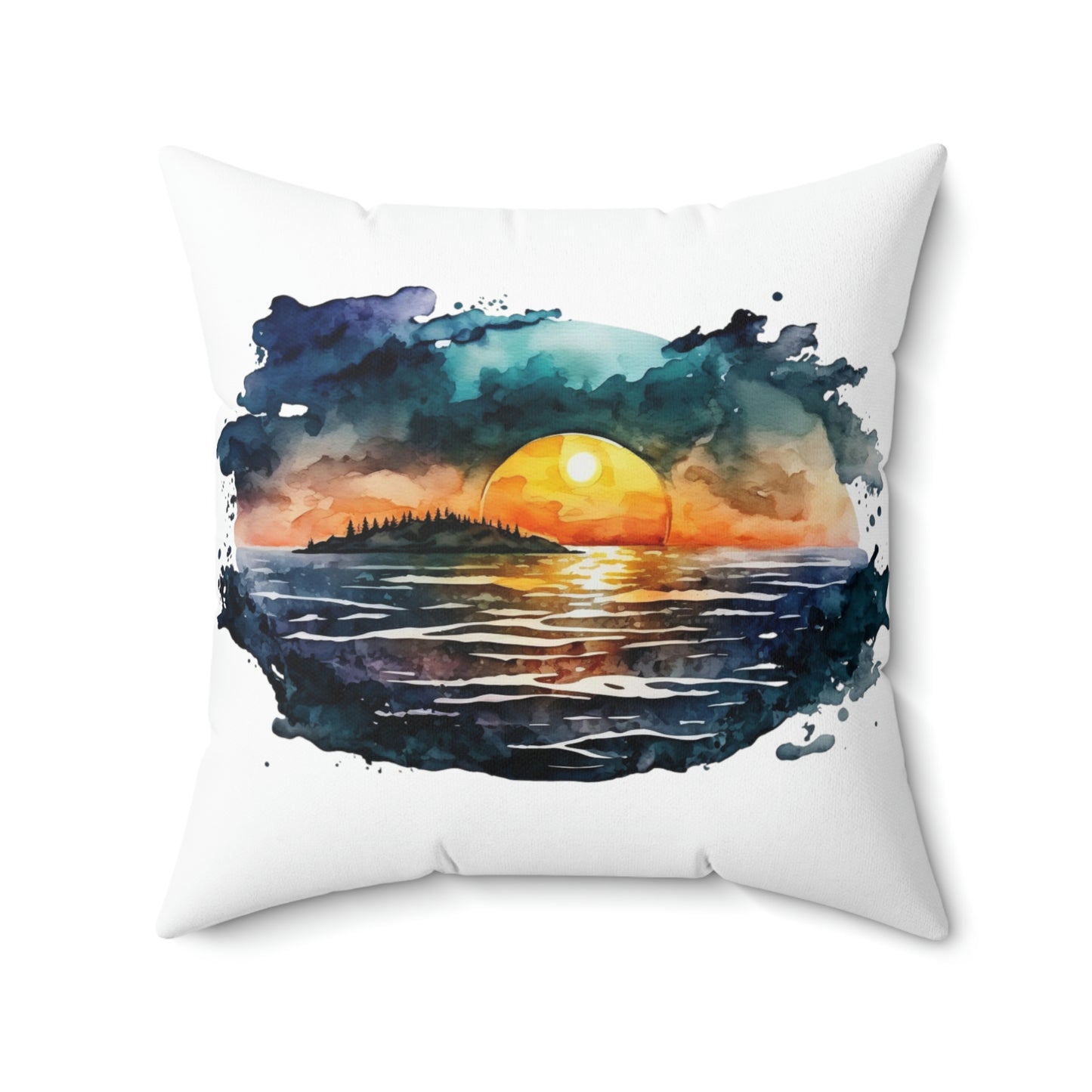 "Sunset At The Lake" Throw Pillow - Weave Got Gifts - Unique Gifts You Won’t Find Anywhere Else!