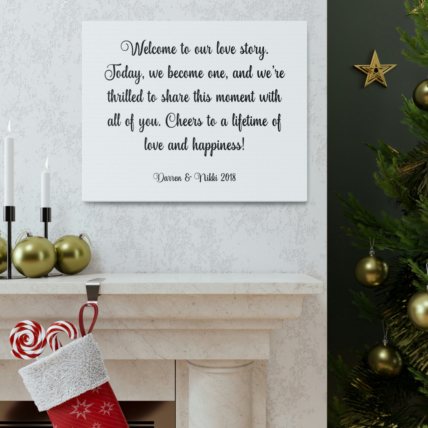 "Our Love Story" Custom Wall Art - Weave Got Gifts - Unique Gifts You Won’t Find Anywhere Else!
