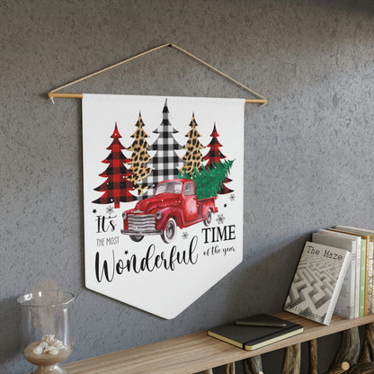 "It's The Most Wonderful Time Of The Year" Christmas Hanging Pennant - Weave Got Gifts - Unique Gifts You Won’t Find Anywhere Else!