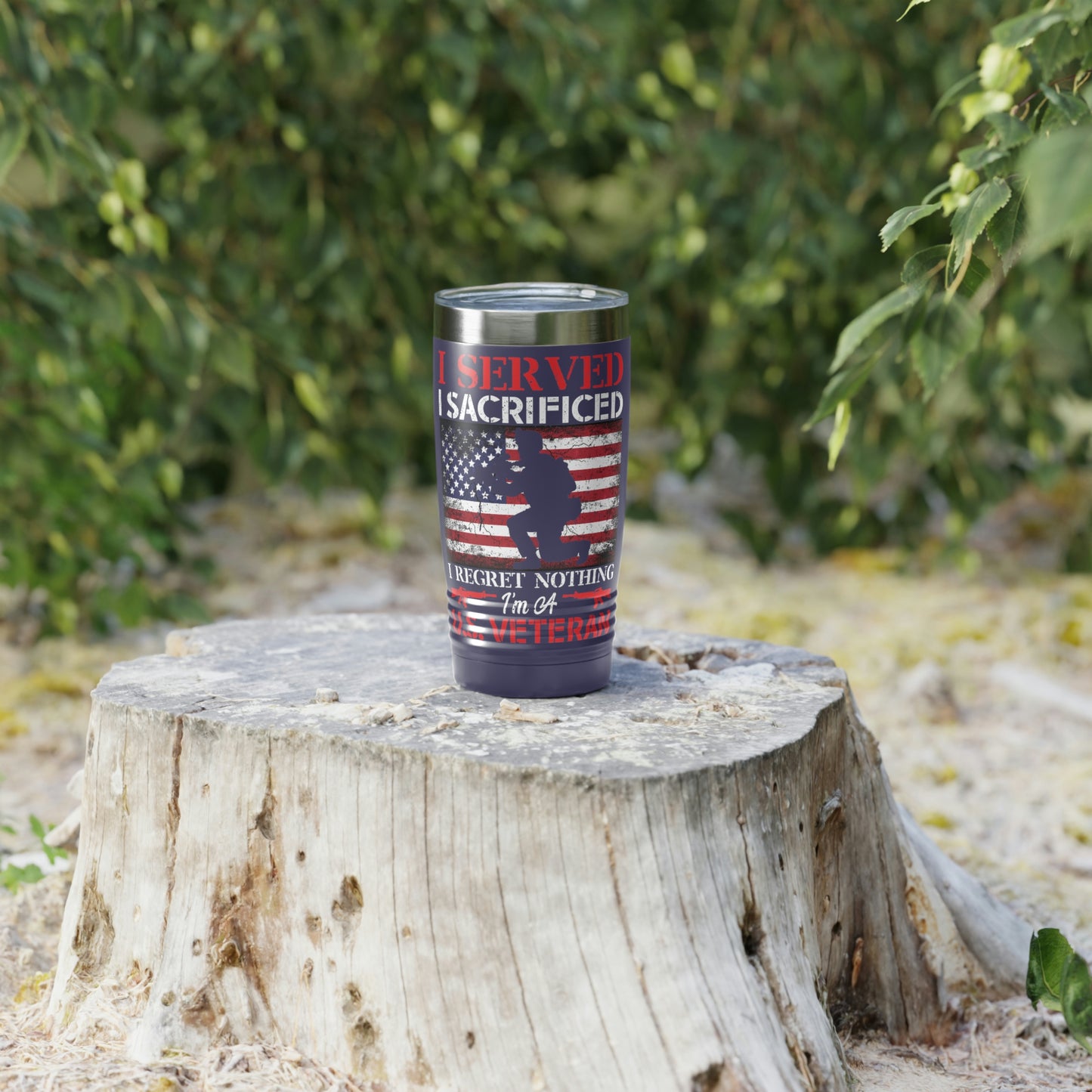 "I Served, I Sacrificed American Veteran" Tumbler, 20oz - Weave Got Gifts - Unique Gifts You Won’t Find Anywhere Else!