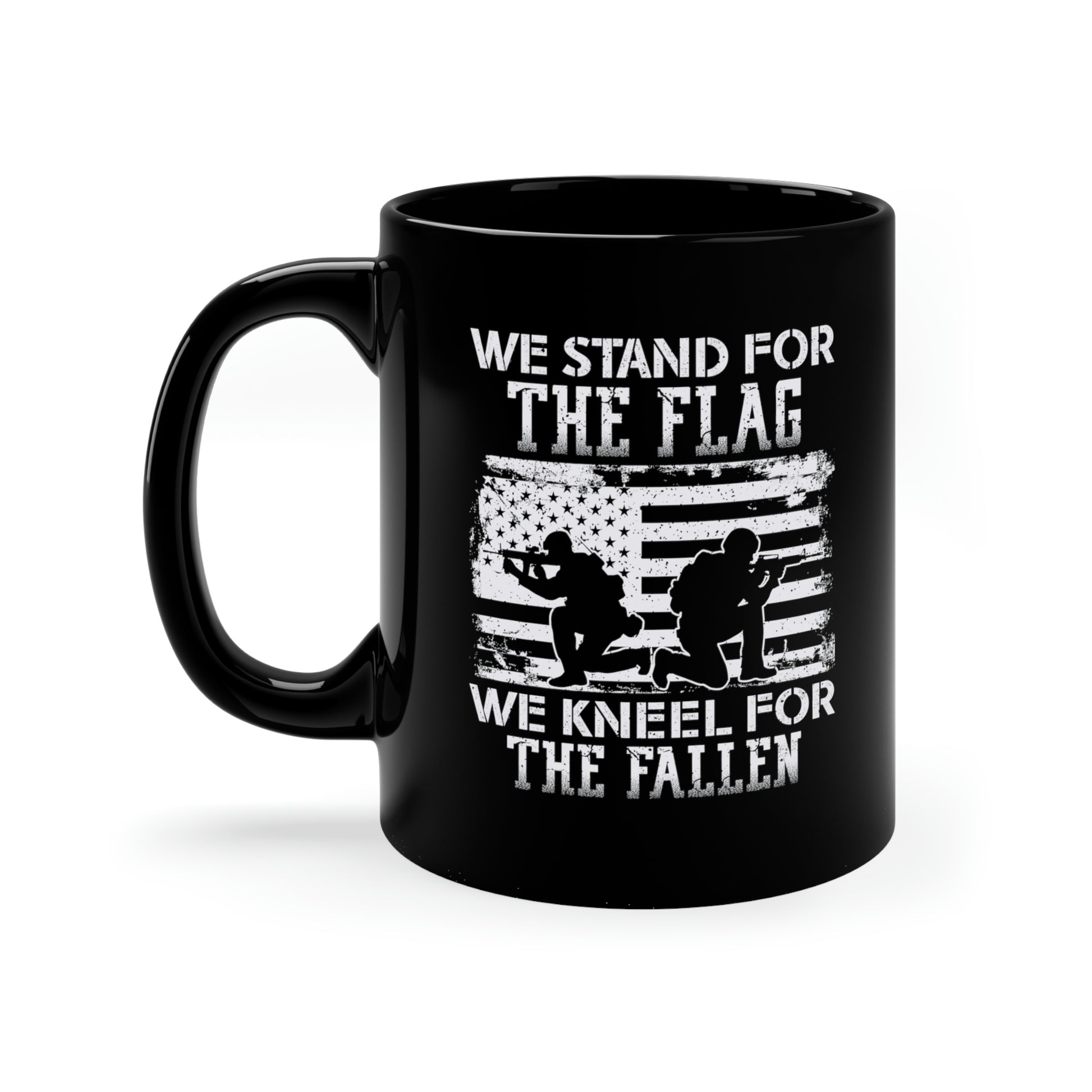 Patriotic American coffee mug for veterans
