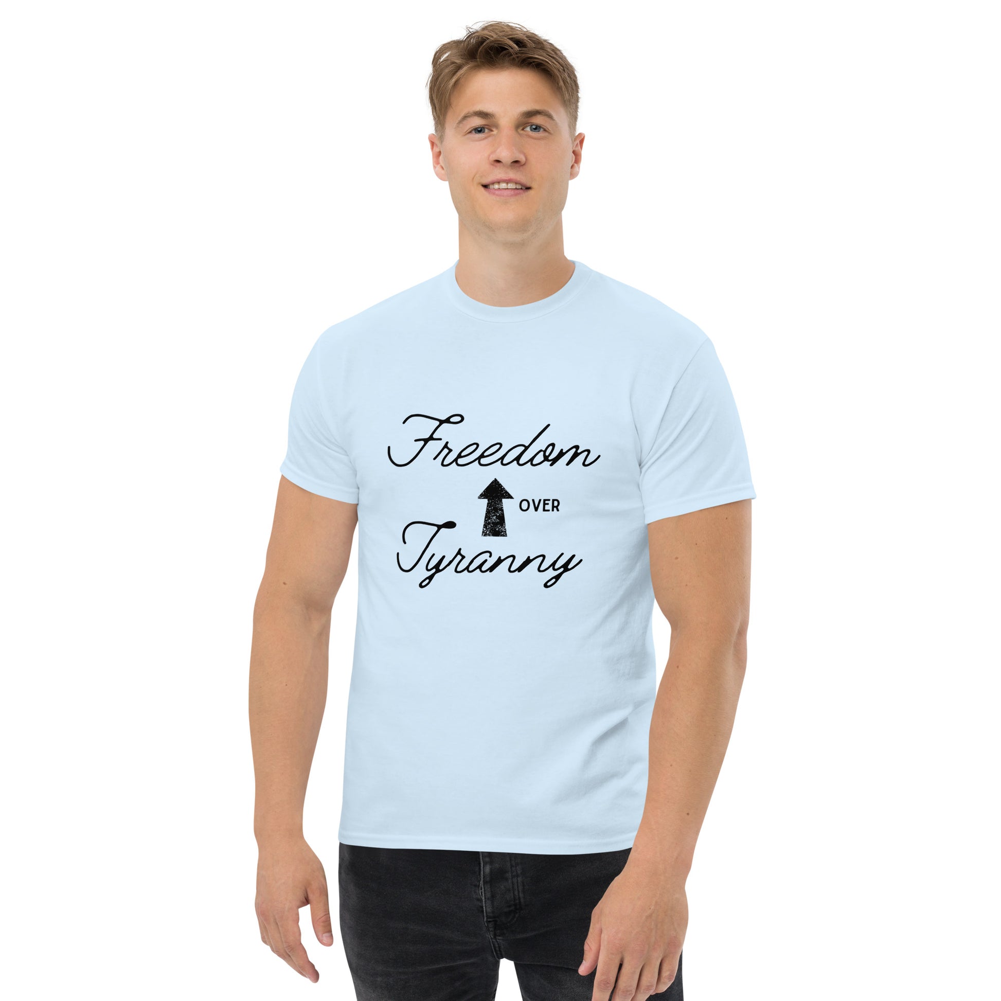 Bold freedom tee shirt with powerful statement
