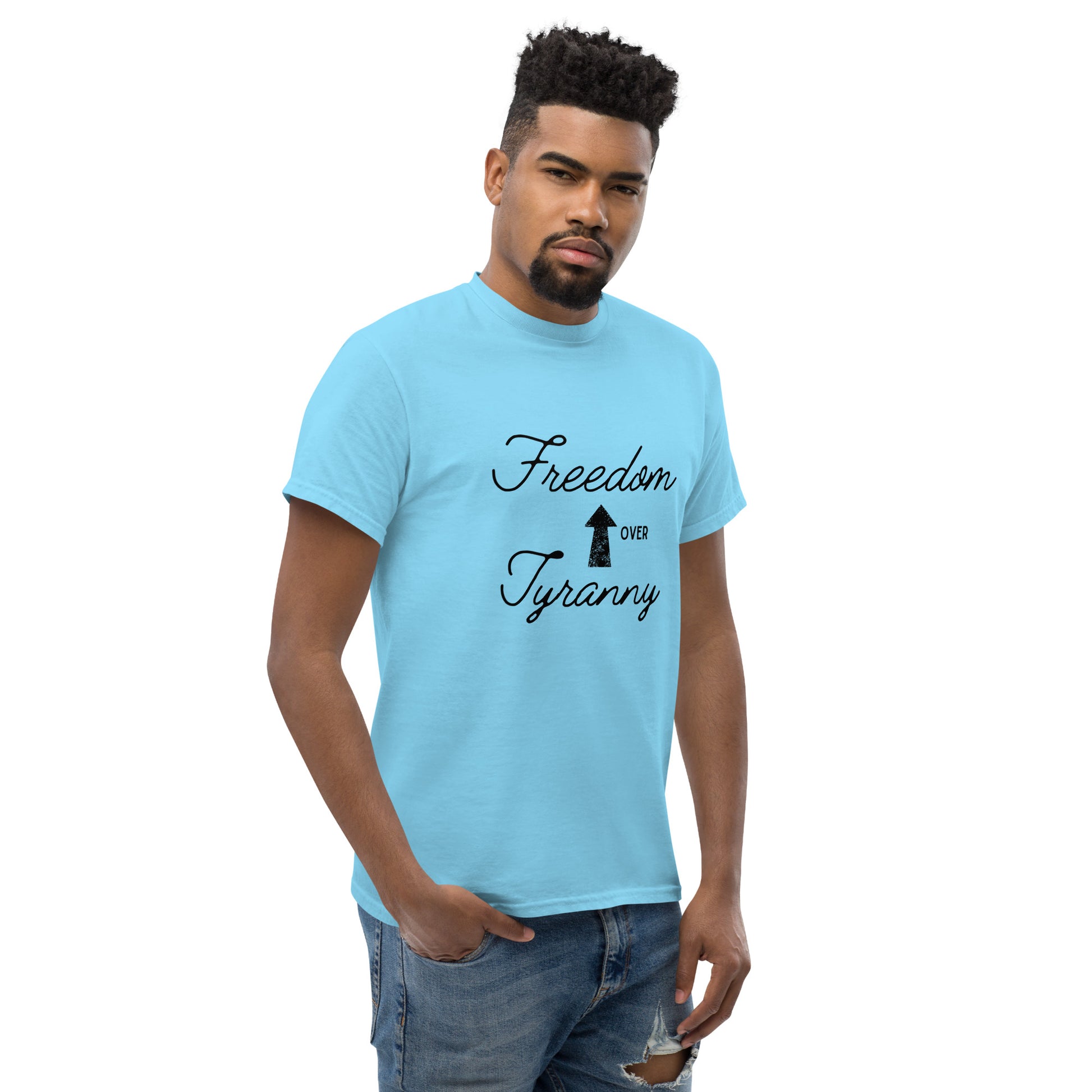 Soft cotton freedom shirt for rallies and events
