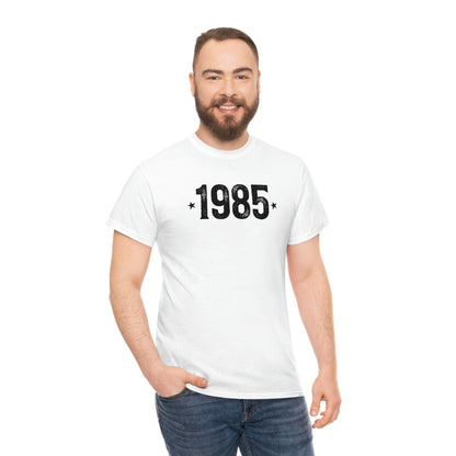 Unisex 1985 birthday year t-shirt, ideal for gift-giving and personal wear