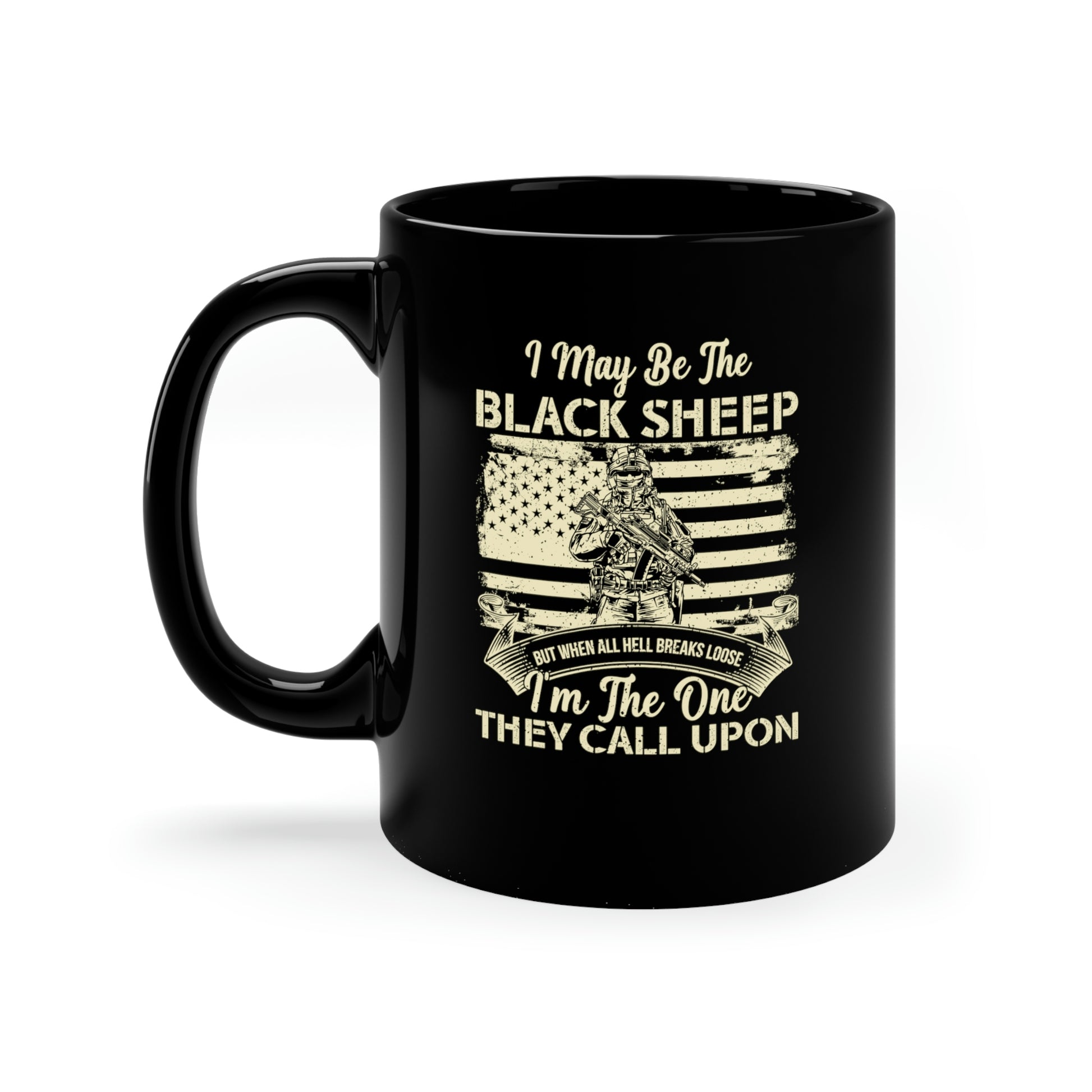 Black sheep soldier mug for veterans
