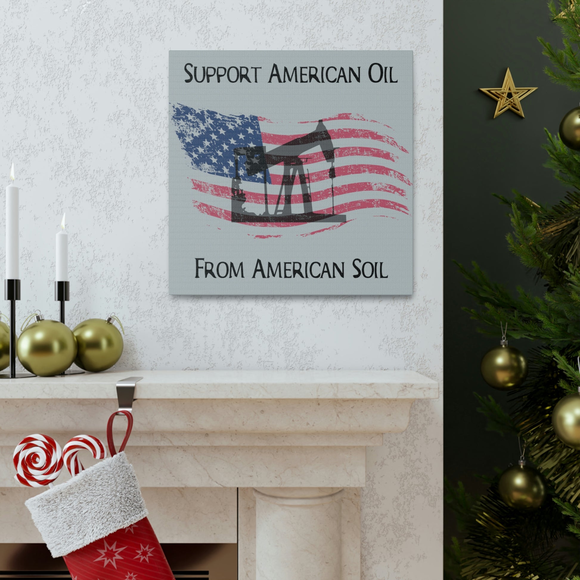 “American Oil, American Soil” Canvas Wall Art - Weave Got Gifts - Unique Gifts You Won’t Find Anywhere Else!