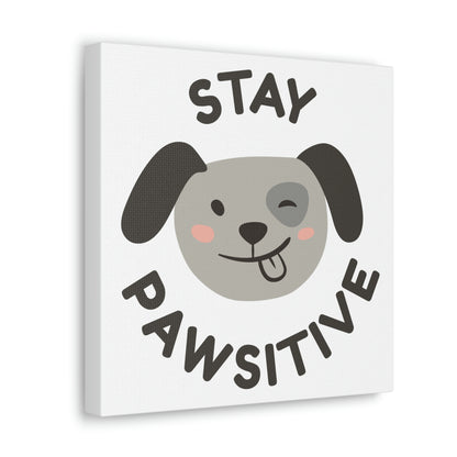 "Stay Pawsitive" Canvas Wall Art - Weave Got Gifts - Unique Gifts You Won’t Find Anywhere Else!