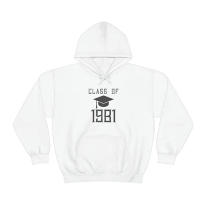"A tribute to your journey - the 'Class Of 1981' graduation hoodie."