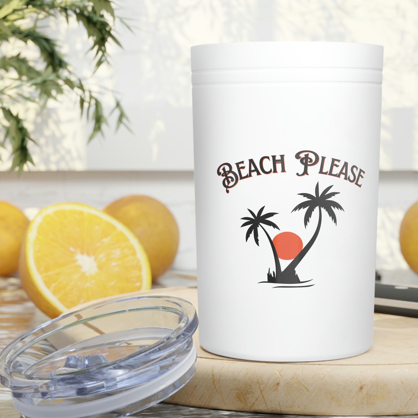 “Beach Please” Vacuum Insulated Tumbler - Weave Got Gifts - Unique Gifts You Won’t Find Anywhere Else!