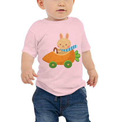 “Easter Bunny In Carrot Car” Baby T-Shirt - Weave Got Gifts - Unique Gifts You Won’t Find Anywhere Else!