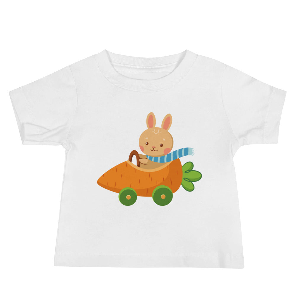 “Easter Bunny In Carrot Car” Baby T-Shirt - Weave Got Gifts - Unique Gifts You Won’t Find Anywhere Else!