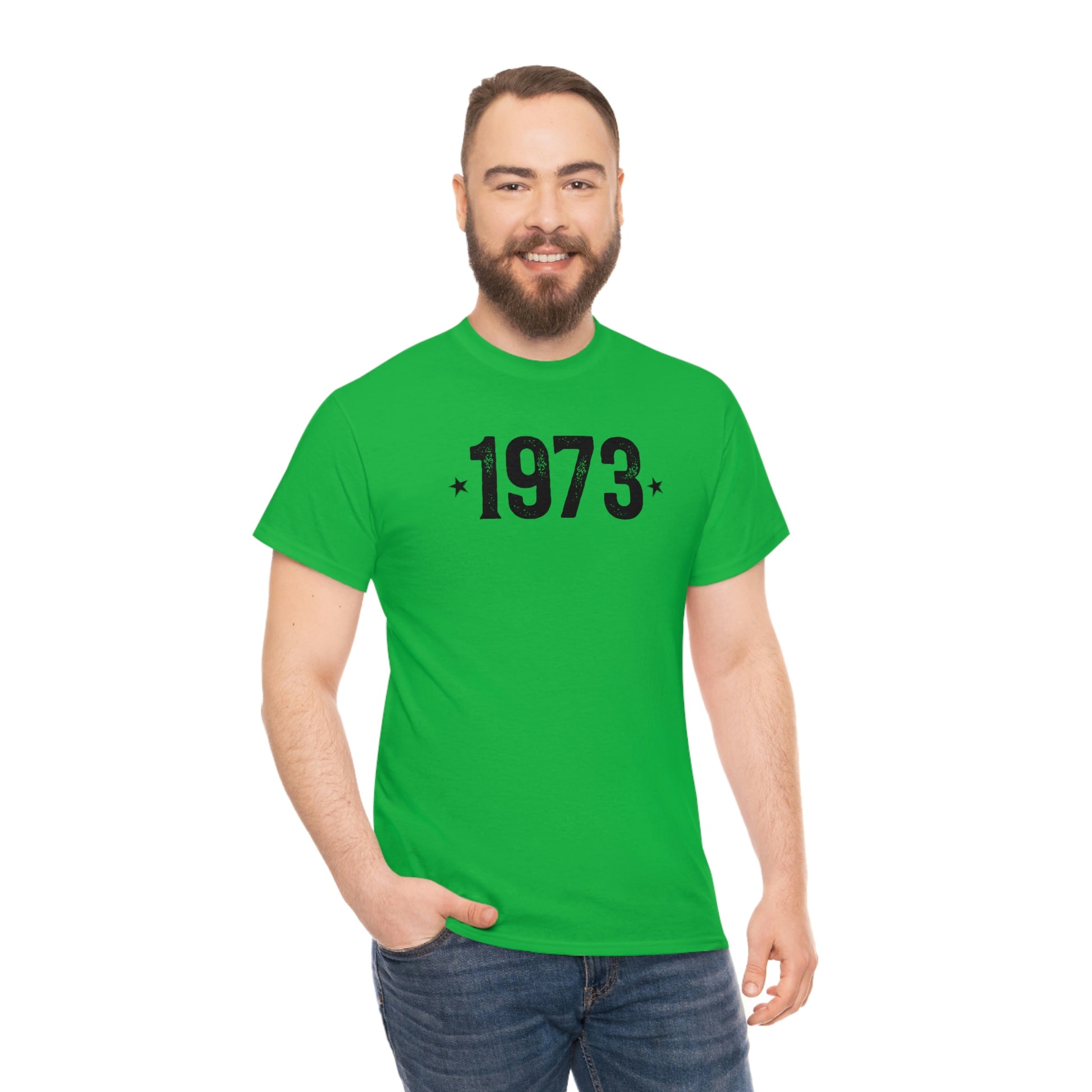 Retro chic "1973 Birthday Year" T-Shirt, 100% cotton, true to size.