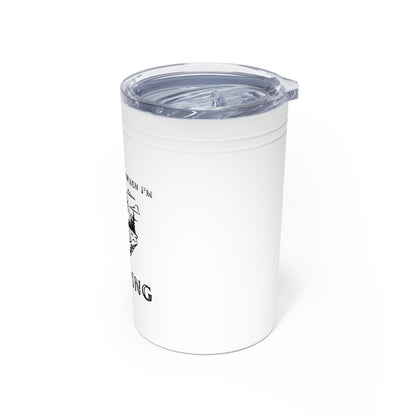 White camping tumbler with mountain design
