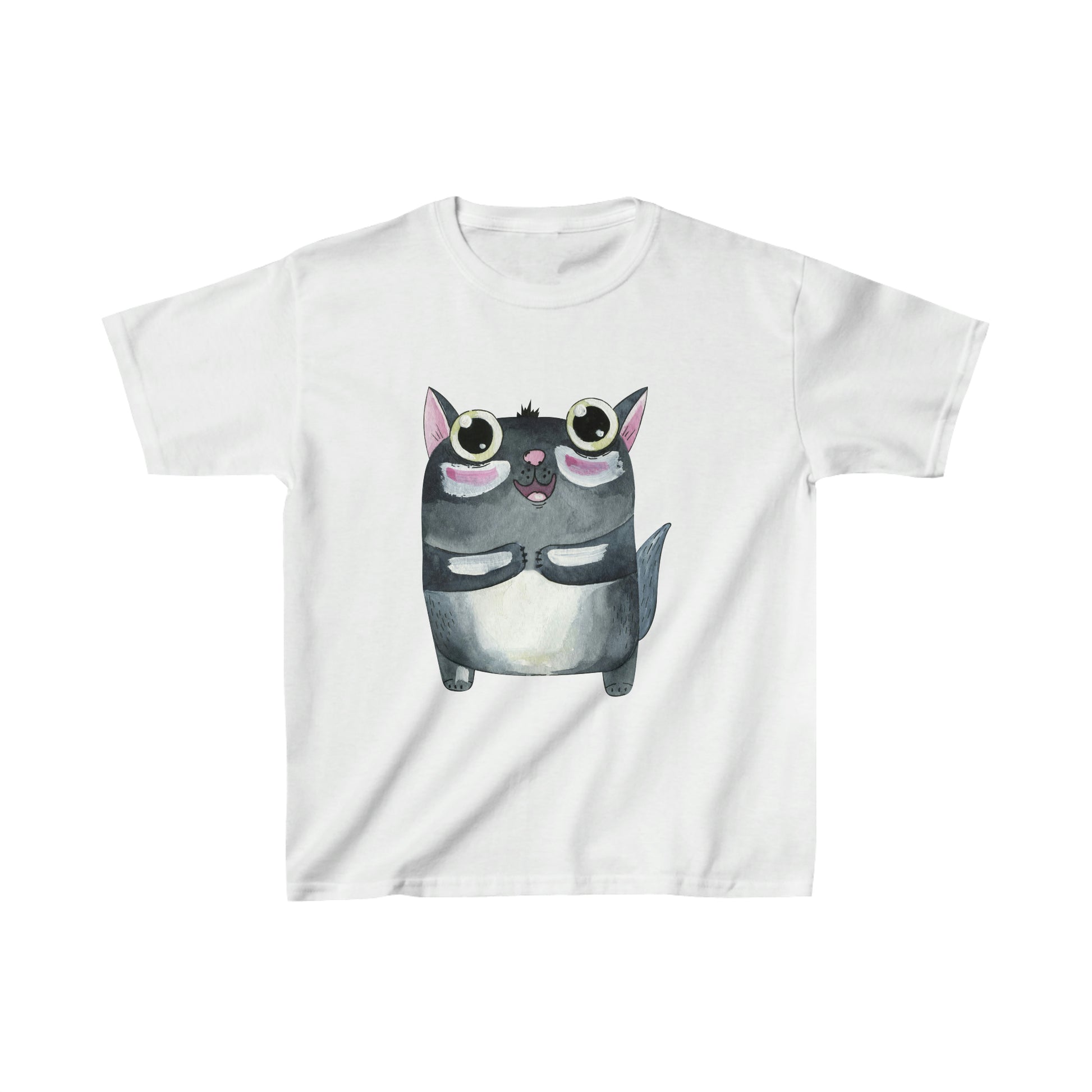"Cheerful Kitty" Kids Heavy Cotton™ Tee - Weave Got Gifts - Unique Gifts You Won’t Find Anywhere Else!