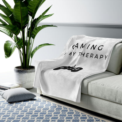 "Gaming Is My Therapy" Plush Blanket - Weave Got Gifts - Unique Gifts You Won’t Find Anywhere Else!