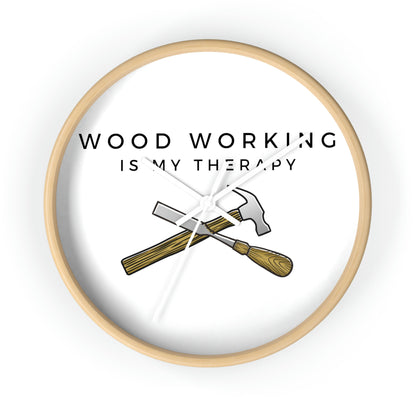 “Woodworking Is My Therapy” Clock - Weave Got Gifts - Unique Gifts You Won’t Find Anywhere Else!