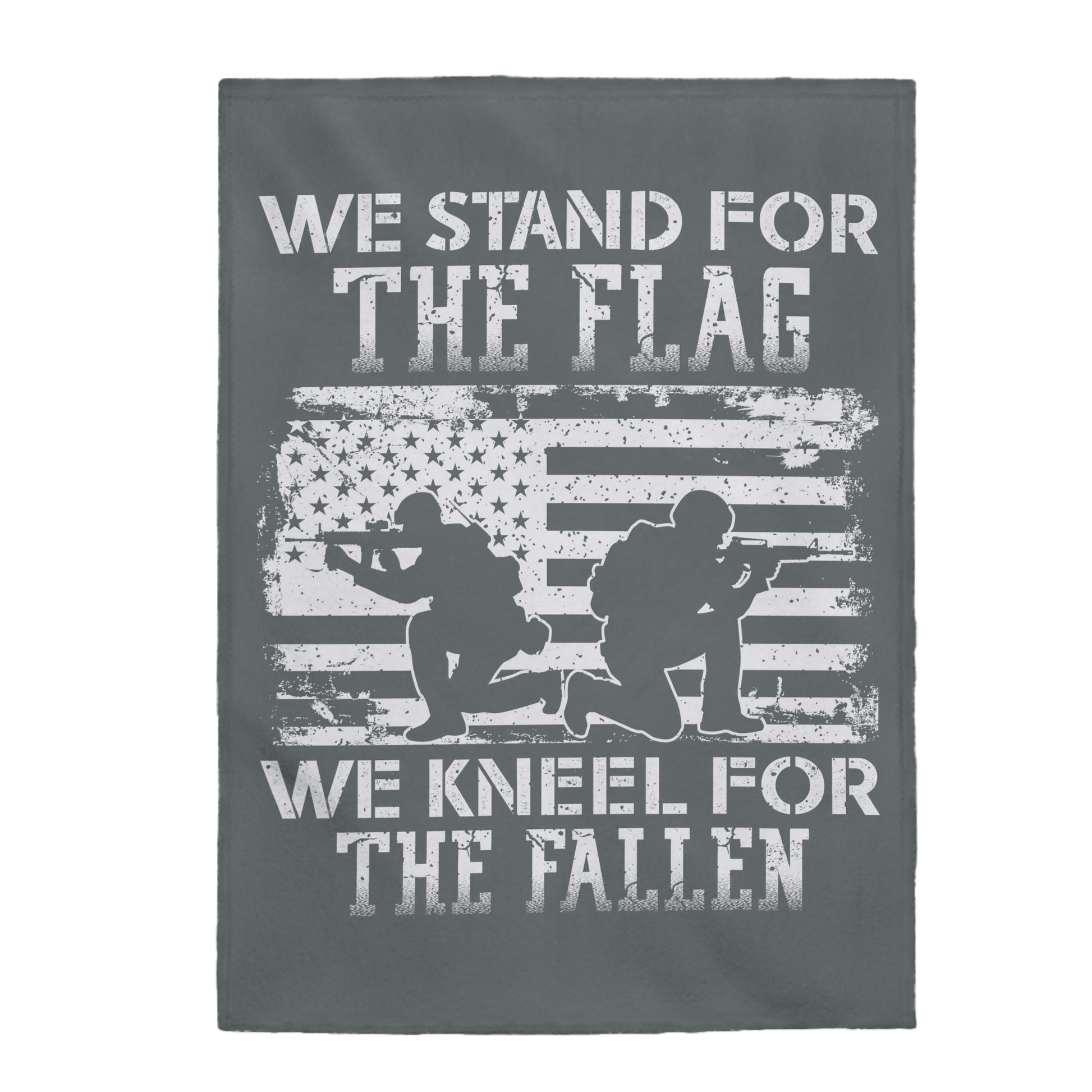 "Stand For The Flag, Kneel For The Fallen" Plush Blanket - Weave Got Gifts - Unique Gifts You Won’t Find Anywhere Else!
