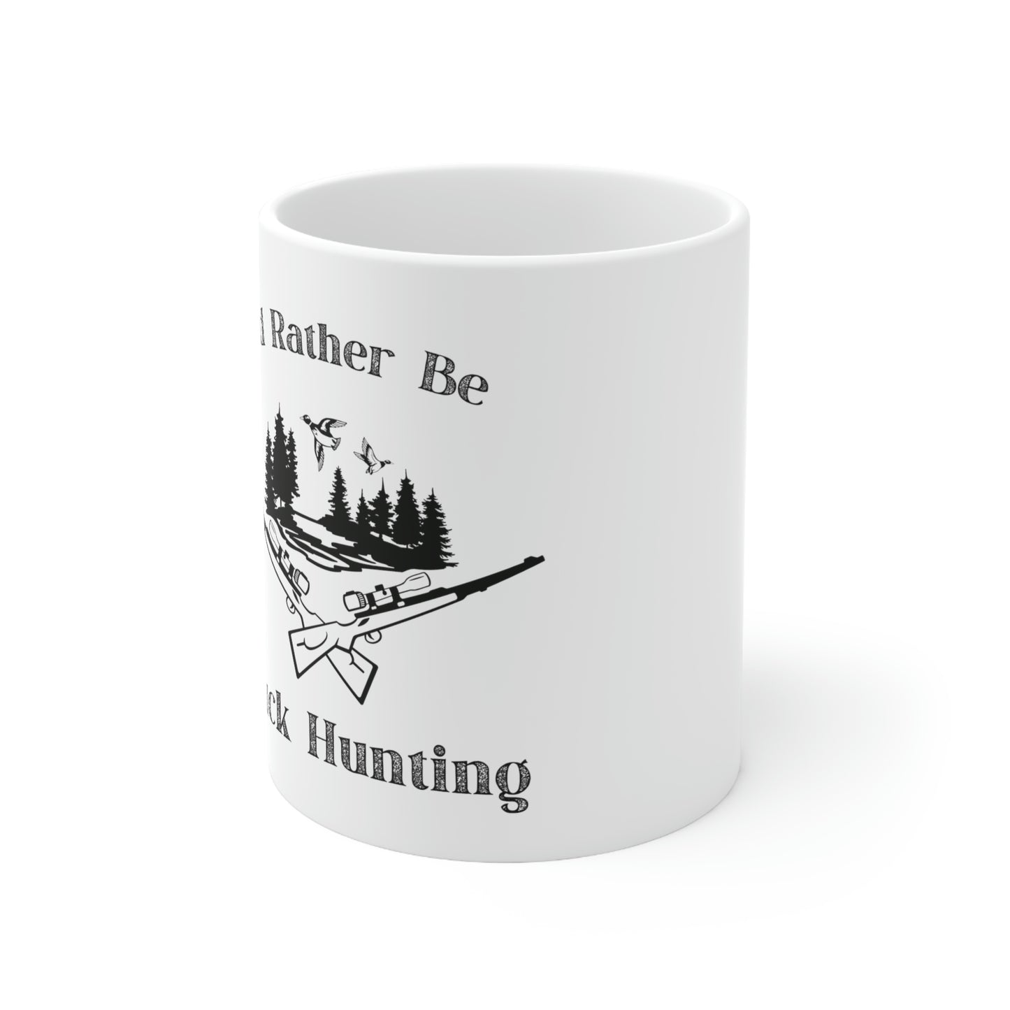I'd rather be duck hunting ceramic mug for hunters
