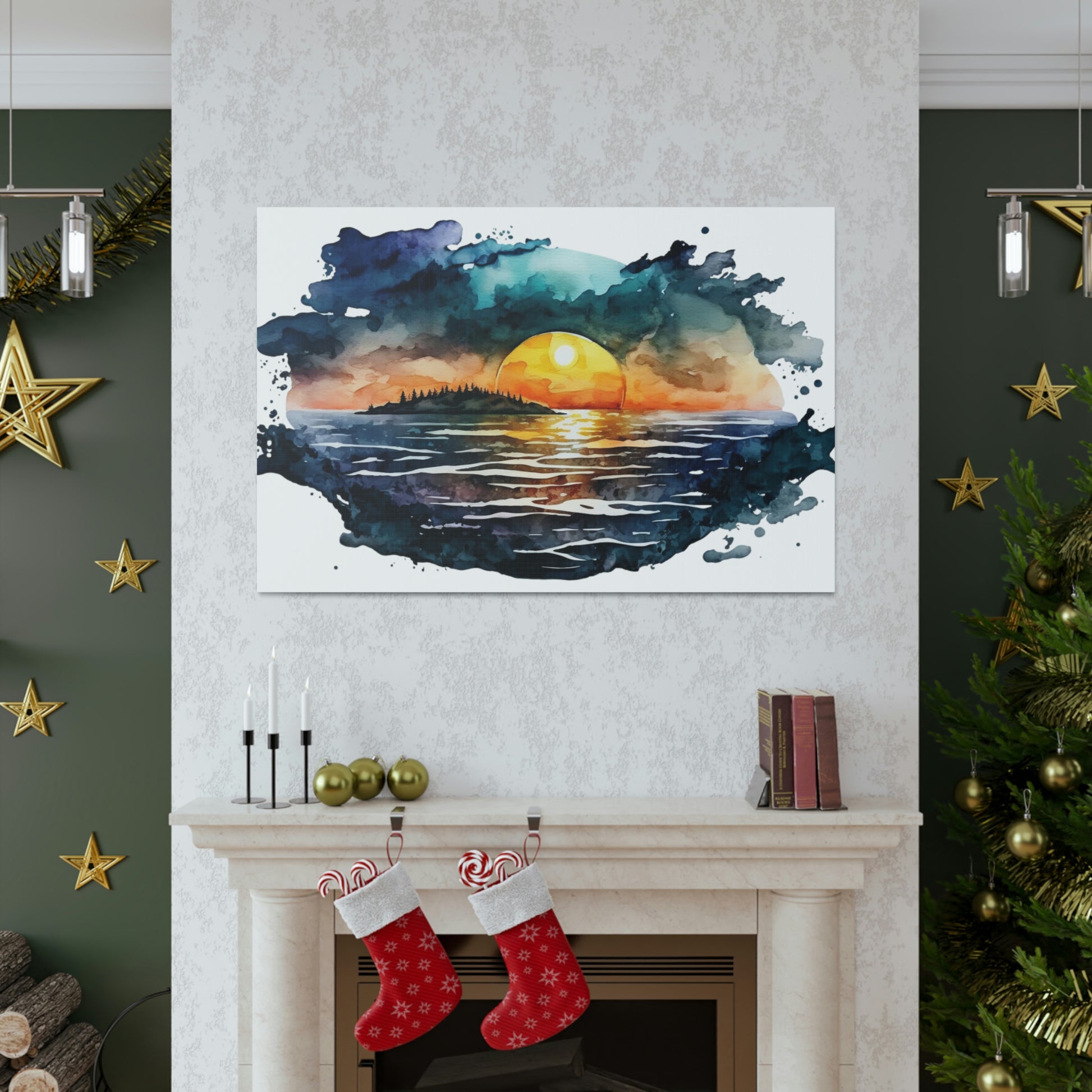 "Sunset At The Lake" Wall Art - Weave Got Gifts - Unique Gifts You Won’t Find Anywhere Else!