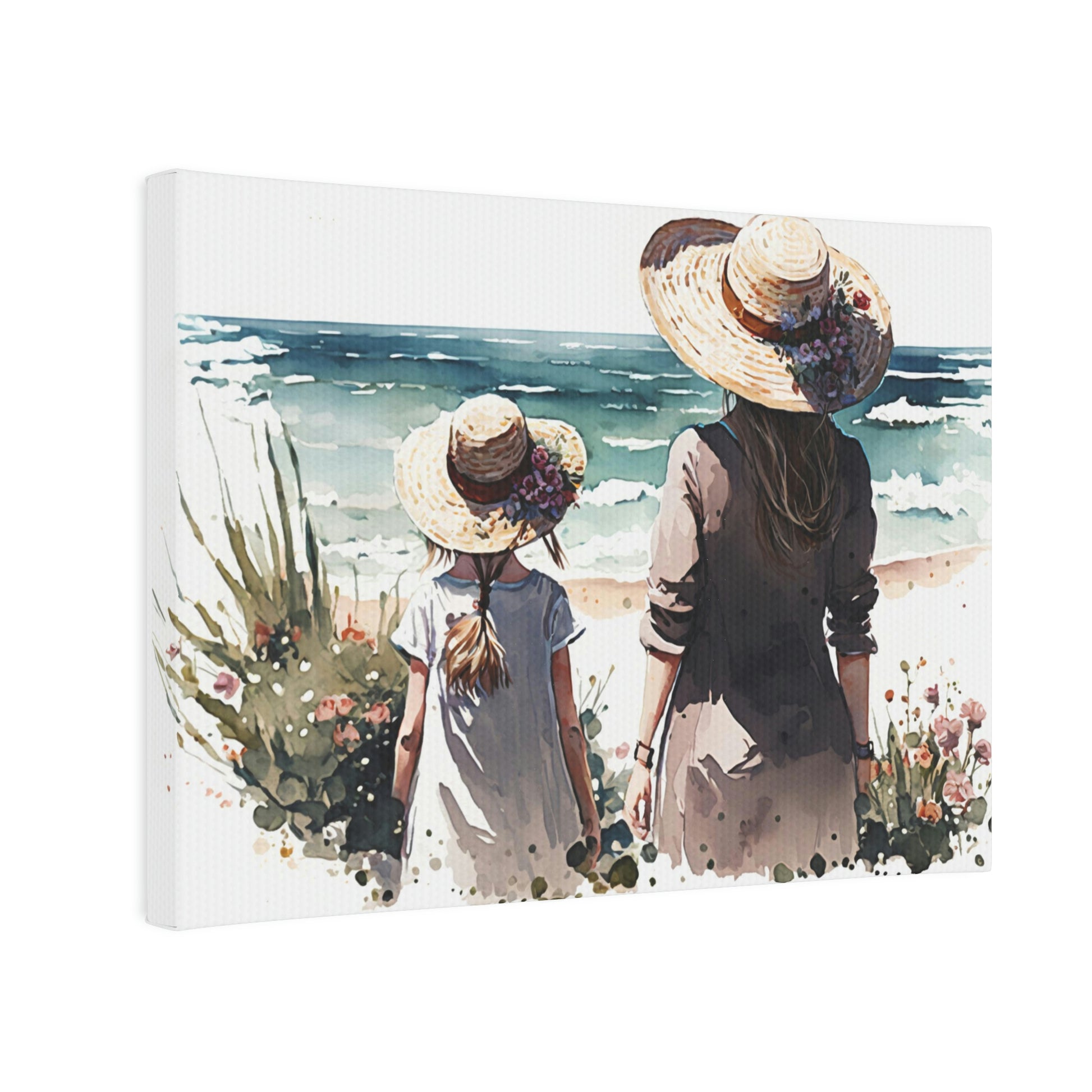 "Mom & Daughter" Watercolor Wall Art - Weave Got Gifts - Unique Gifts You Won’t Find Anywhere Else!