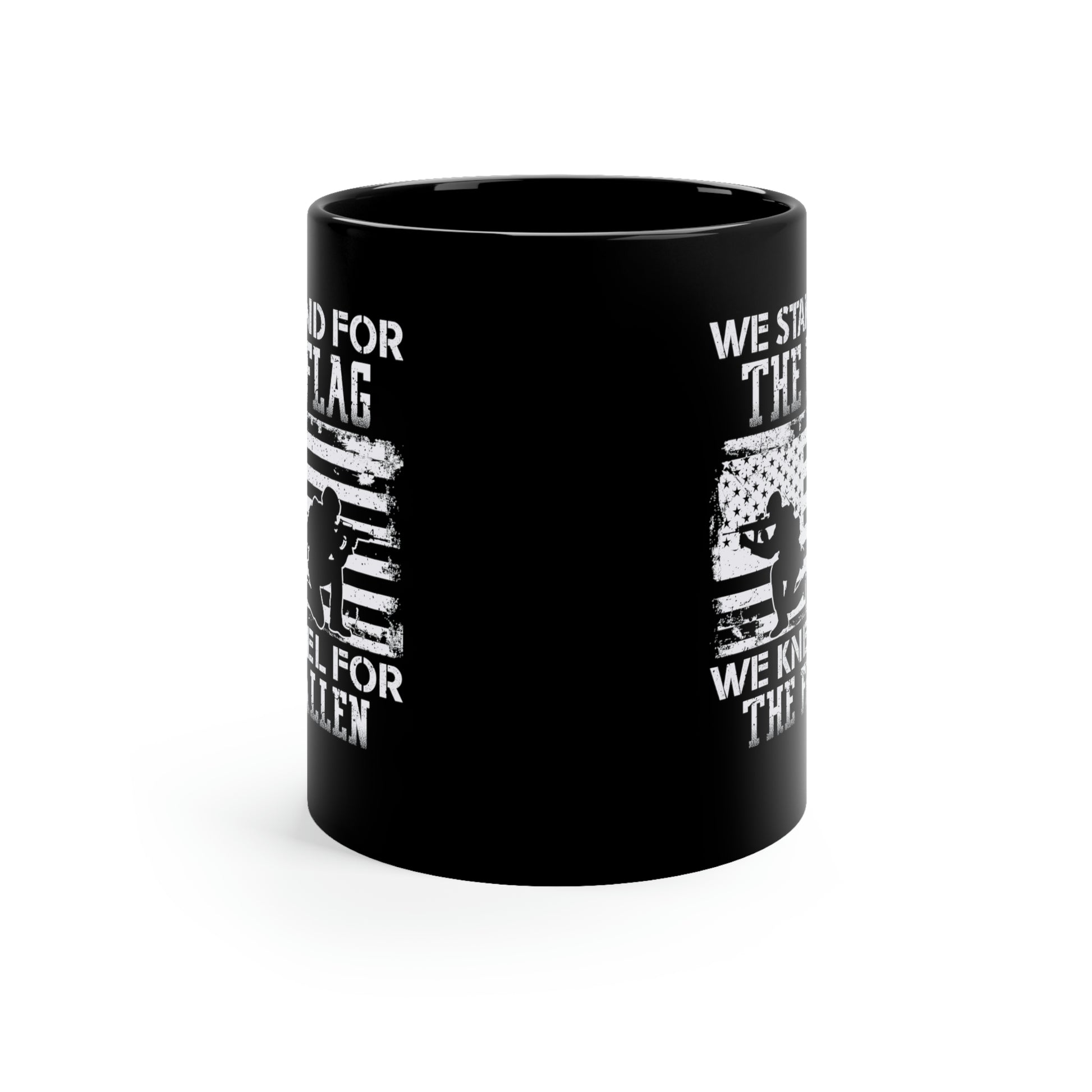Honor and respect coffee mug with soldiers
