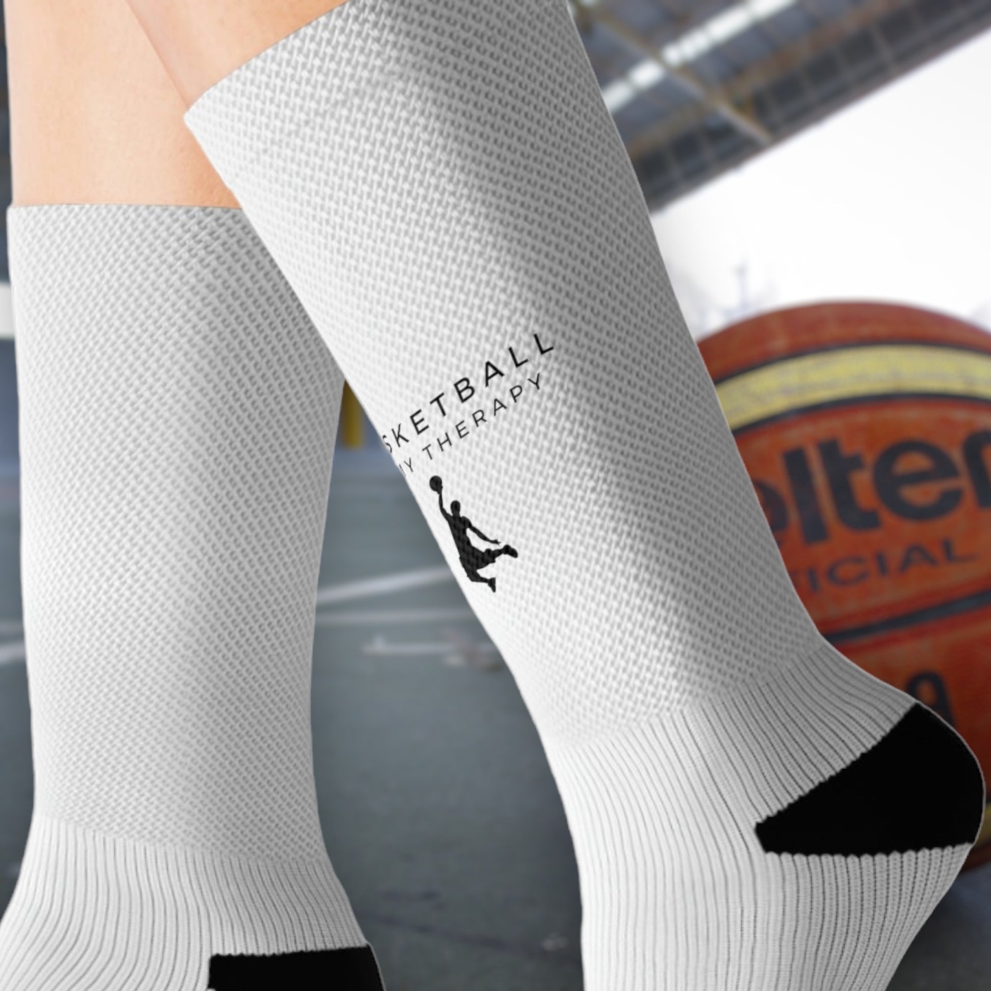 "Basketball Is My Therapy" Socks - Weave Got Gifts - Unique Gifts You Won’t Find Anywhere Else!