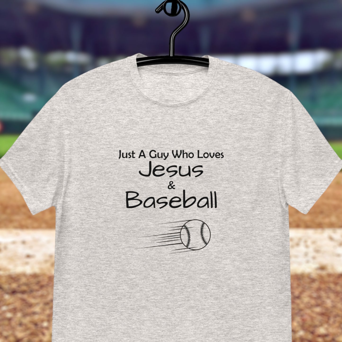 "Just A Guy Who Loves Jesus & Baseball" T-Shirt - Weave Got Gifts - Unique Gifts You Won’t Find Anywhere Else!