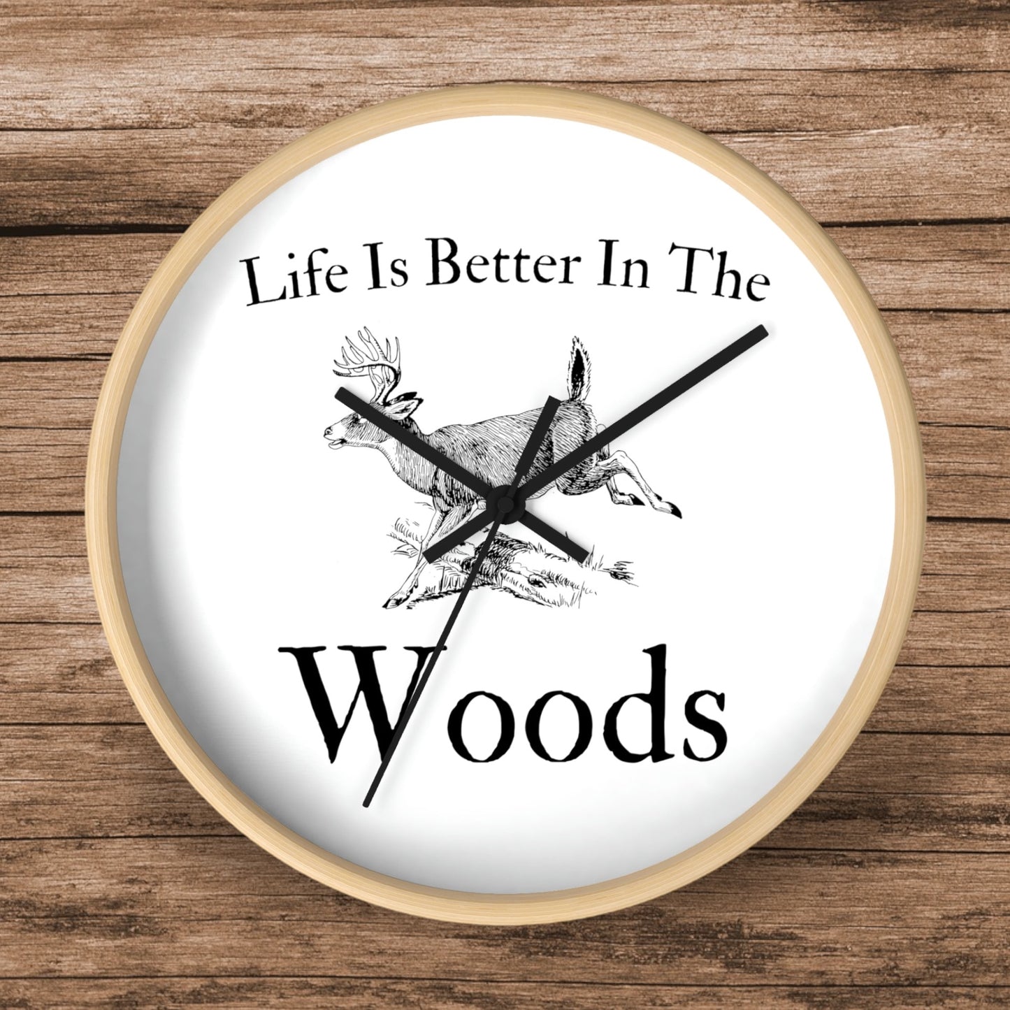 “Life Is Better In The Woods” Clock - Weave Got Gifts - Unique Gifts You Won’t Find Anywhere Else!