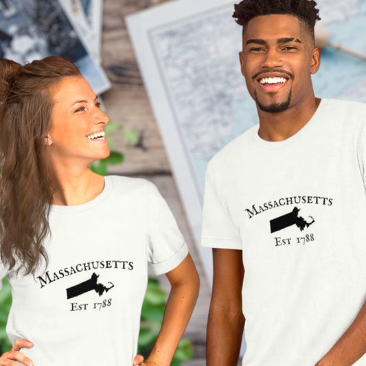 "Massachusetts Established In 1788" T-Shirt - Weave Got Gifts - Unique Gifts You Won’t Find Anywhere Else!