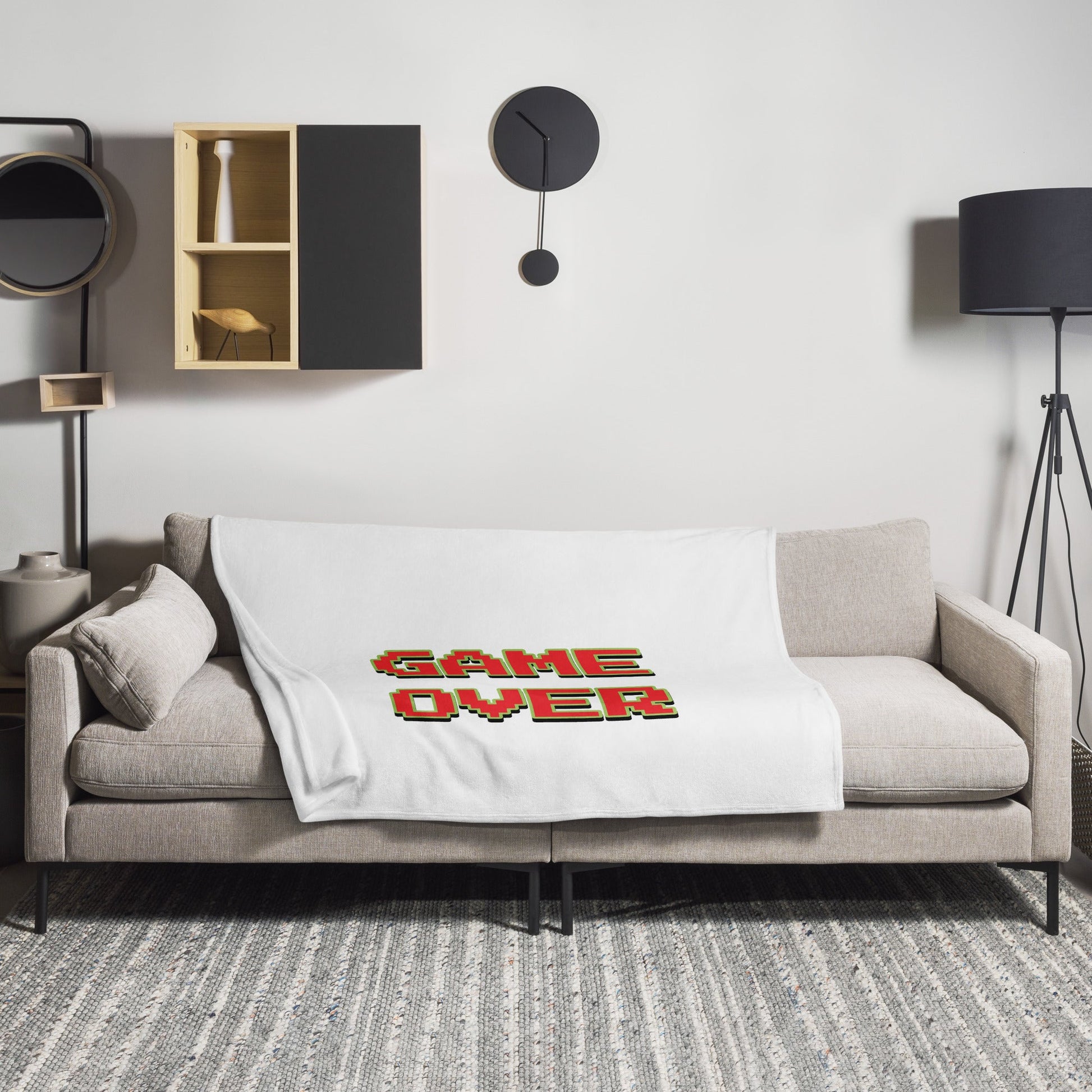Soft silk-touch gamer blanket for gaming room decor
