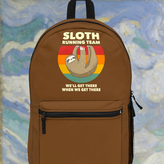 "Sloth Running Team" Backpack - Weave Got Gifts - Unique Gifts You Won’t Find Anywhere Else!