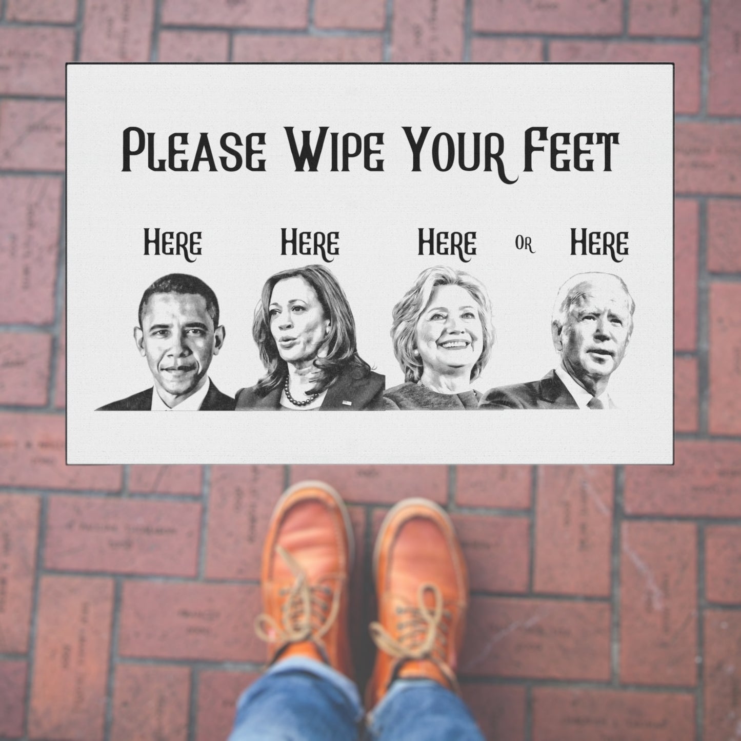 "Please Wipe Your Feet HERE" Funny Door Mat - Weave Got Gifts - Unique Gifts You Won’t Find Anywhere Else!