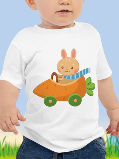 “Easter Bunny In Carrot Car” Baby T-Shirt - Weave Got Gifts - Unique Gifts You Won’t Find Anywhere Else!