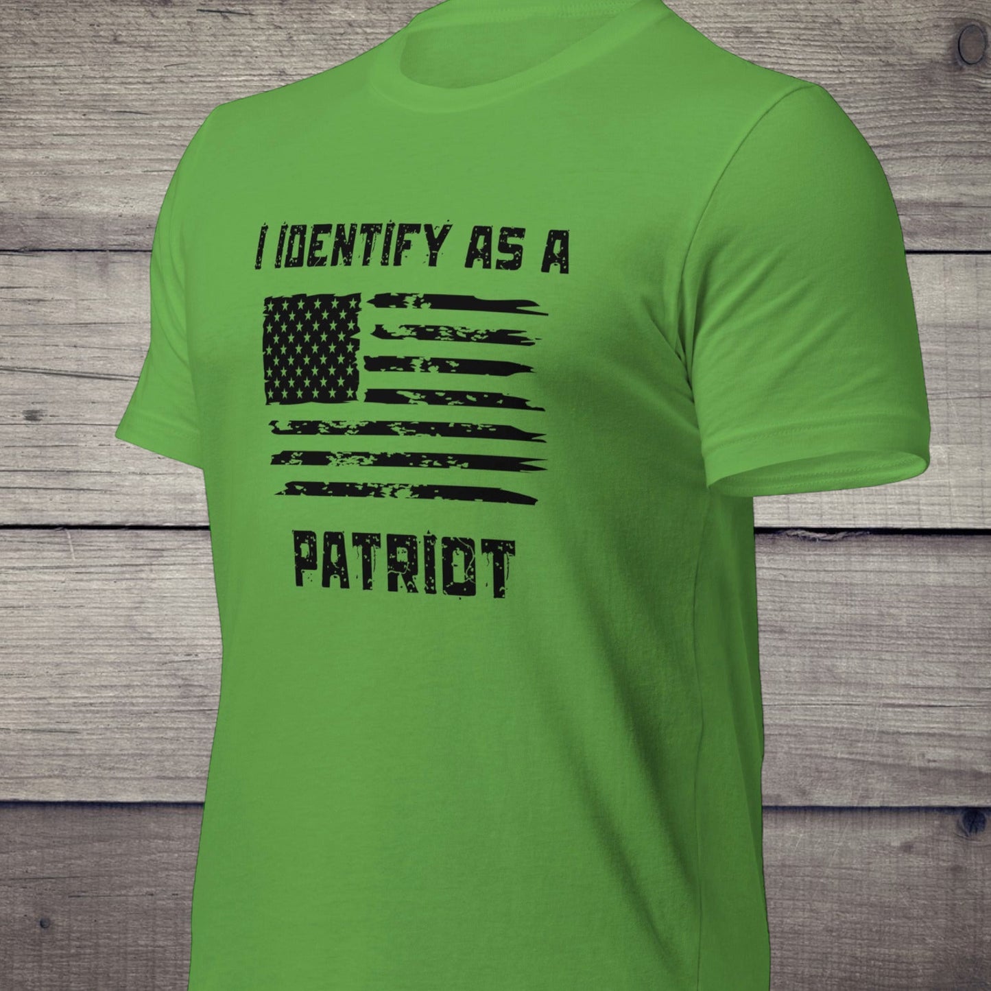 I Identify as a Patriot t-shirt with American flag
