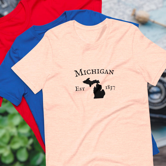 "Michigan Established In 1837" T-Shirt - Weave Got Gifts - Unique Gifts You Won’t Find Anywhere Else!