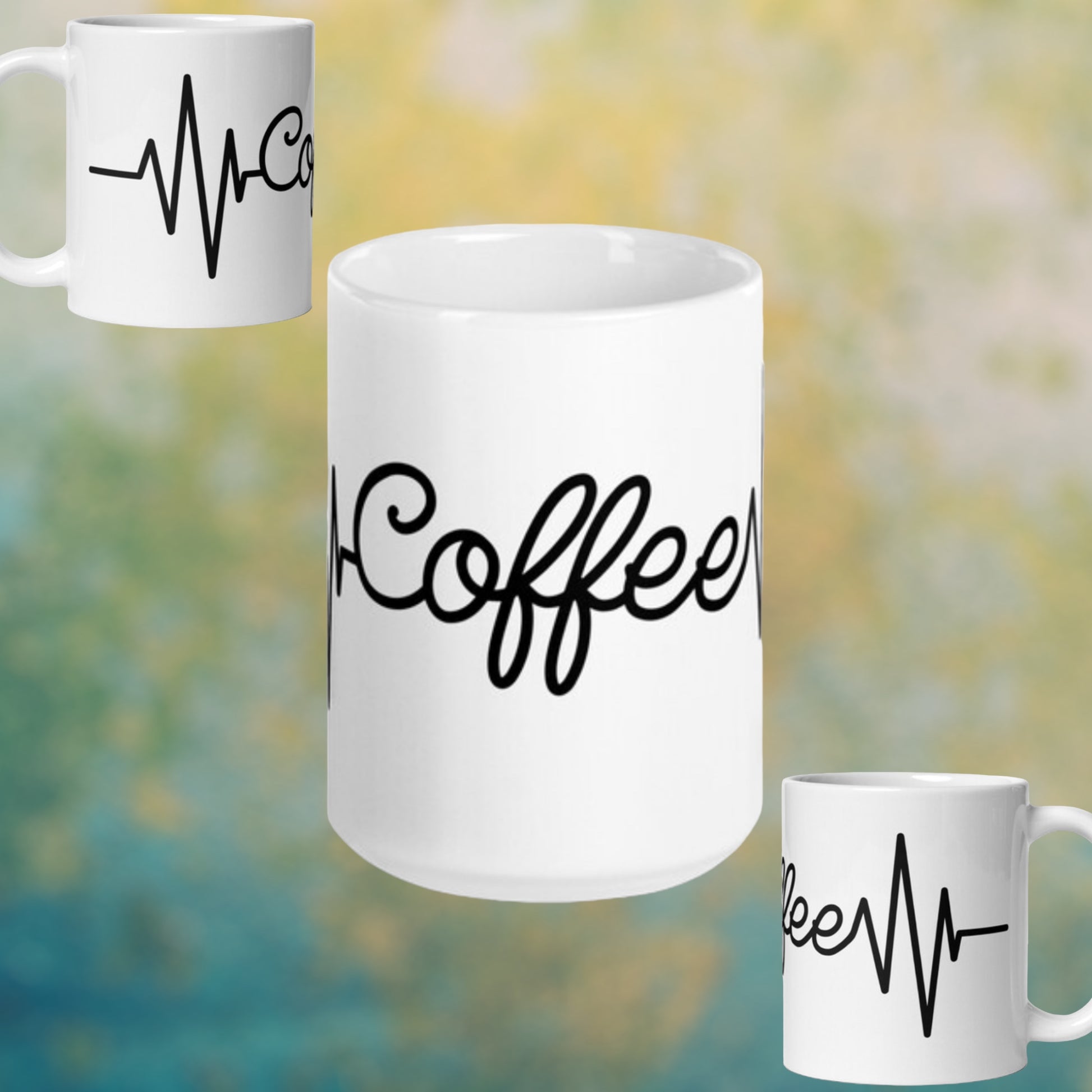 "Coffee Heart Rhythm" Coffee Mug - Weave Got Gifts - Unique Gifts You Won’t Find Anywhere Else!
