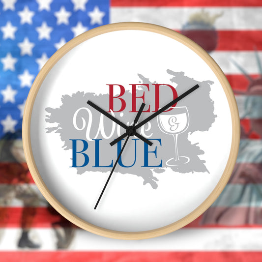 "Red, Wine & Blue" Clock - Weave Got Gifts - Unique Gifts You Won’t Find Anywhere Else!
