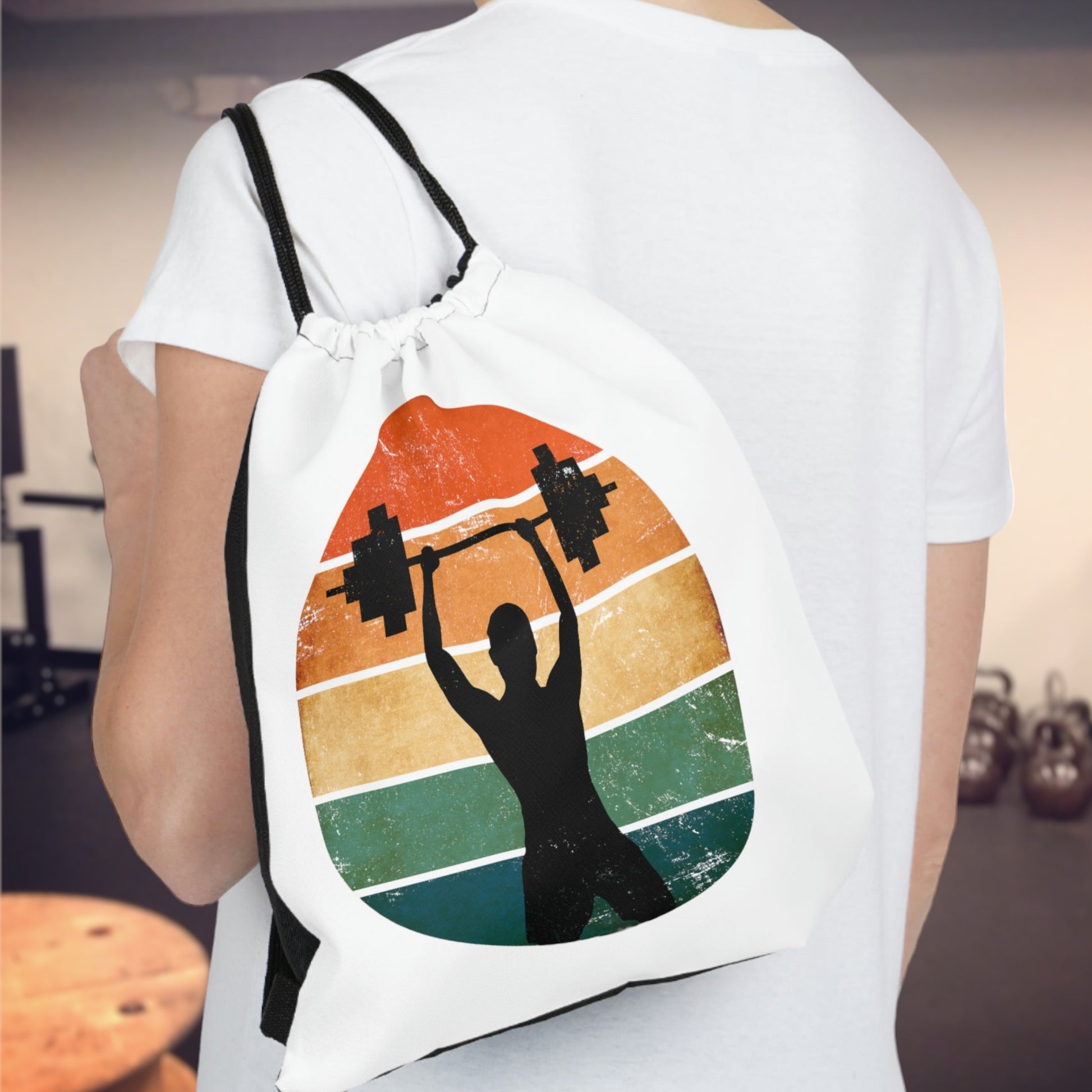 "Weight Lifting" Outdoor Drawstring Bag - Weave Got Gifts - Unique Gifts You Won’t Find Anywhere Else!