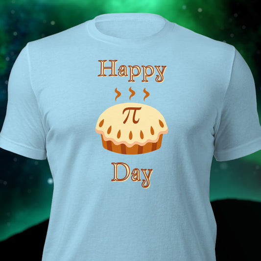Happy Pi Day Math T-Shirt with pie and pi symbol