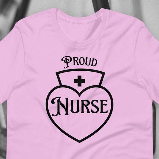 Proud nurse shirt with bold and empowering text design
